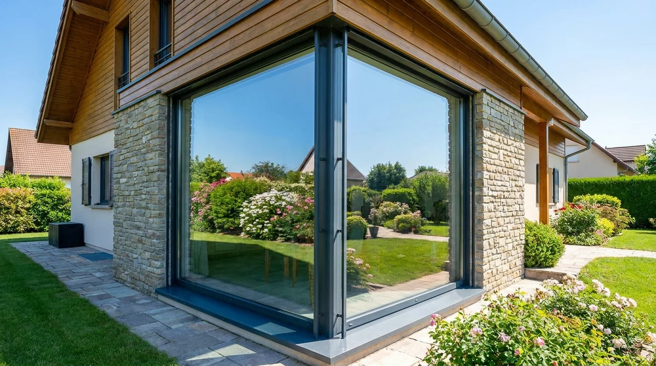 Vitres d'une maison nettoyées sans trace à Bartenheim