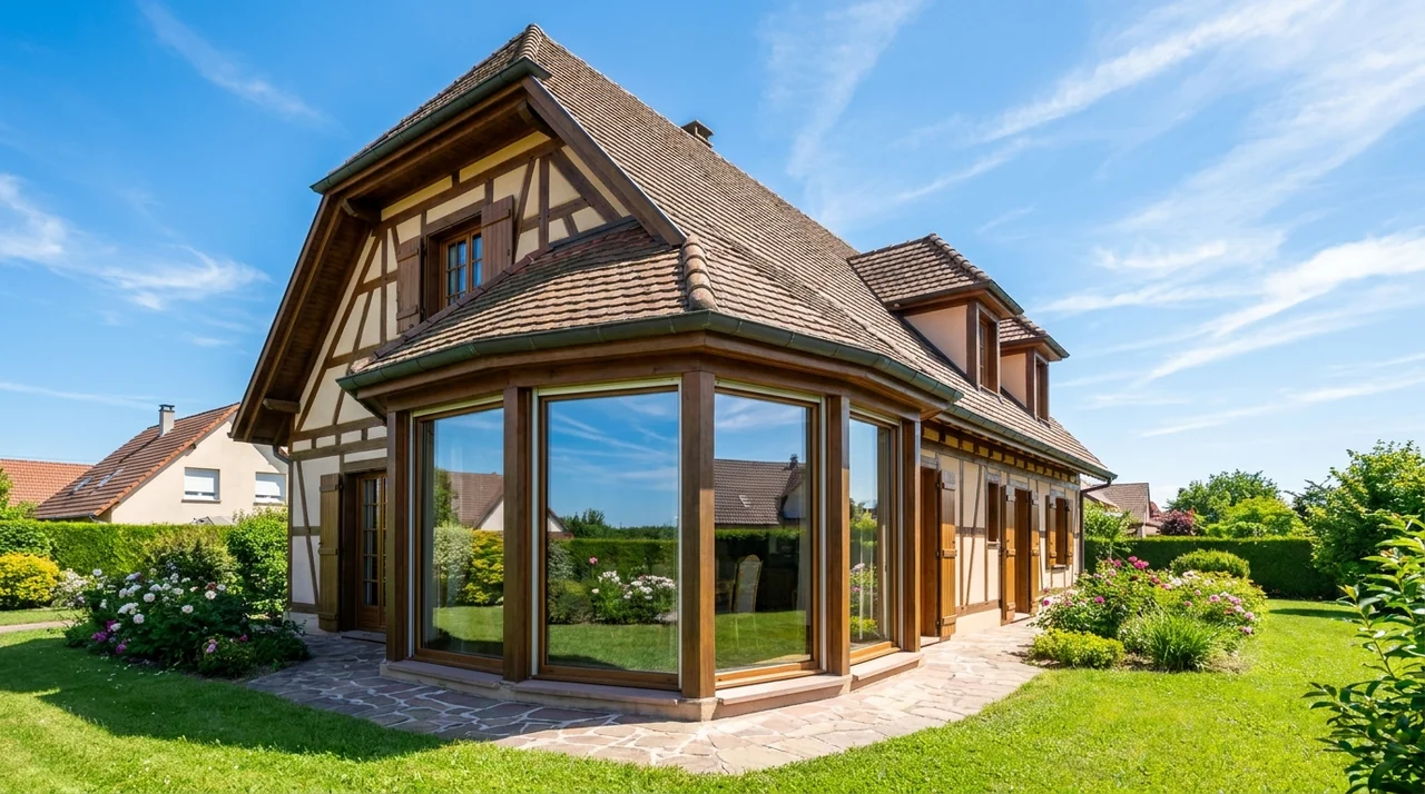 Vitres d'une maison nettoyées sans trace à Hésingue