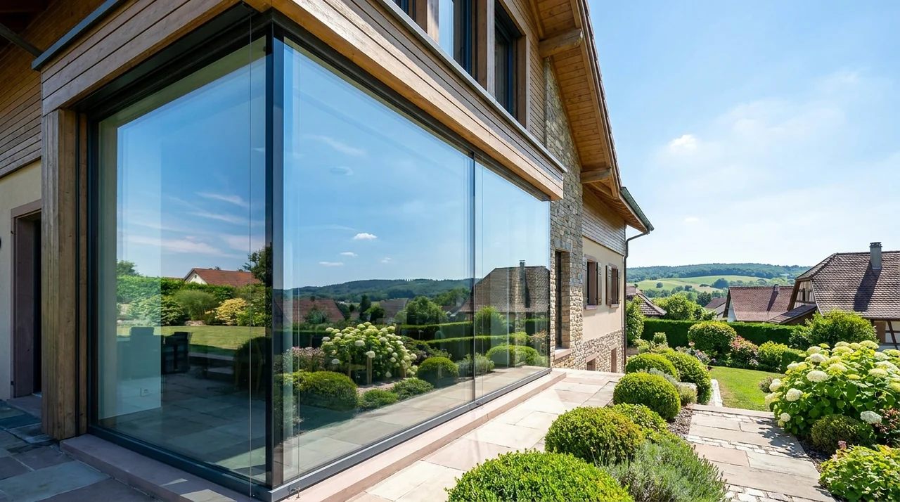 Vitres d'une maison nettoyées sans trace à Huningue