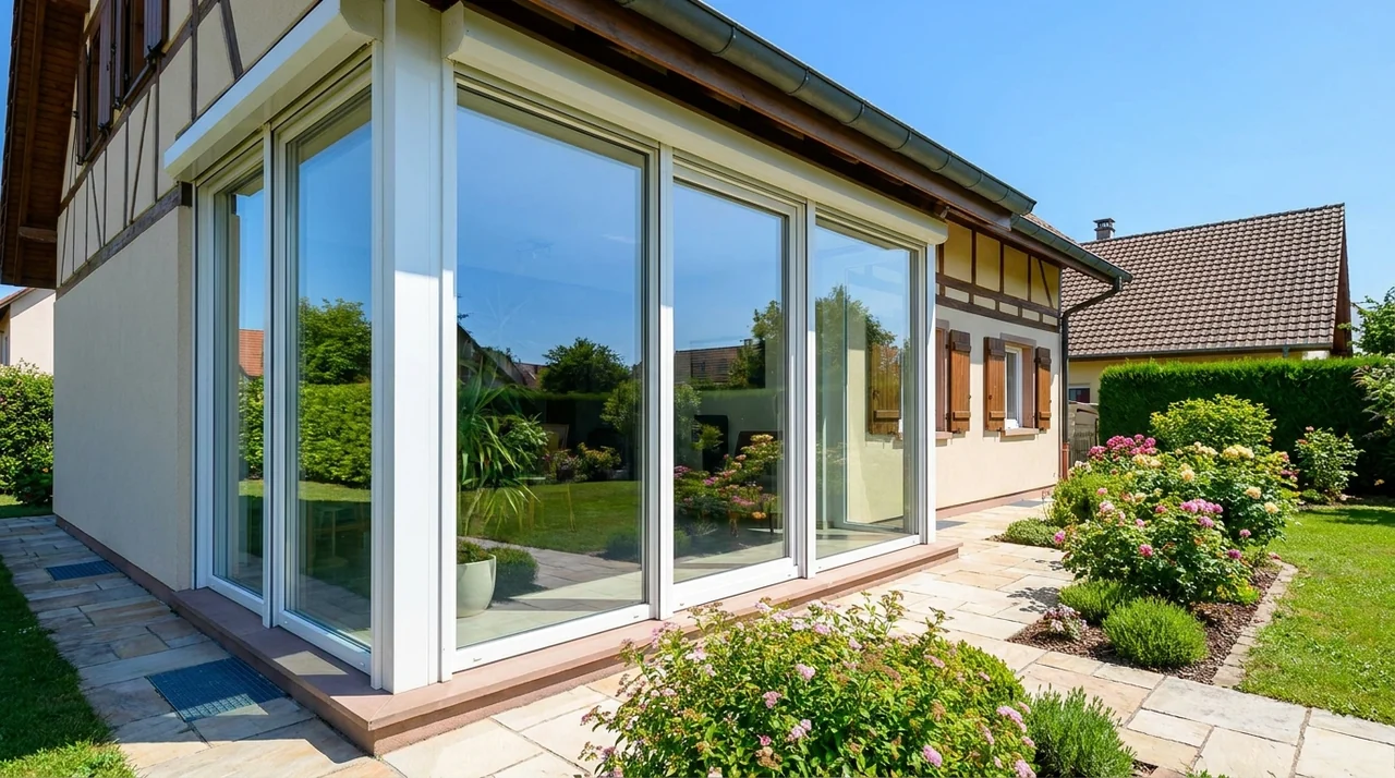 Vitres d'une maison nettoyées sans trace à Kembs