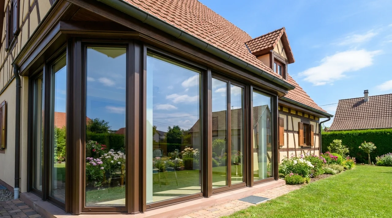 Vitres d'une maison nettoyées sans trace à Kingersheim