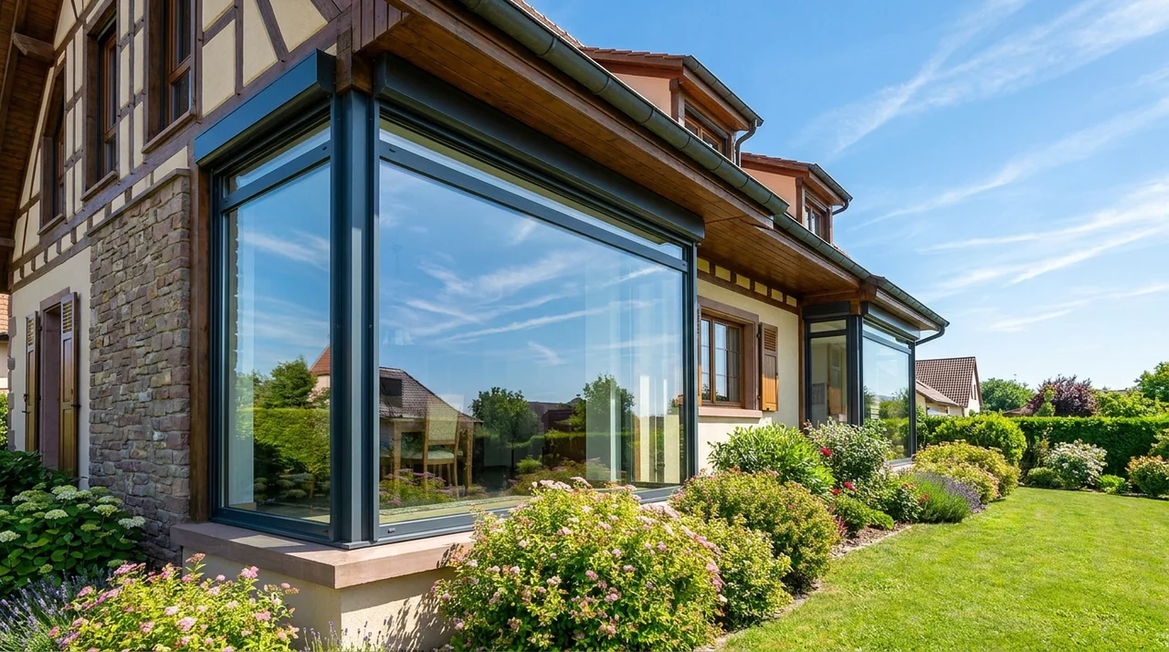 Vitres d'une maison nettoyées sans trace à Lutterbach