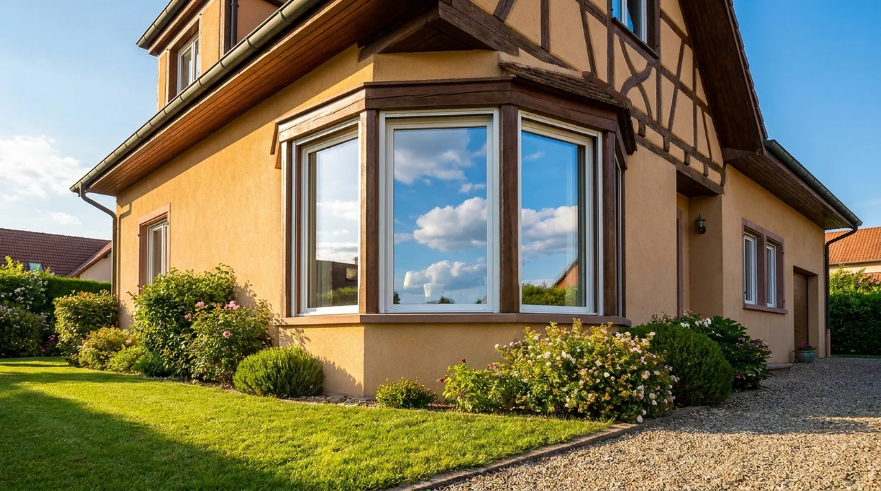 Vitres d'une maison nettoyées sans trace à Pfastatt
