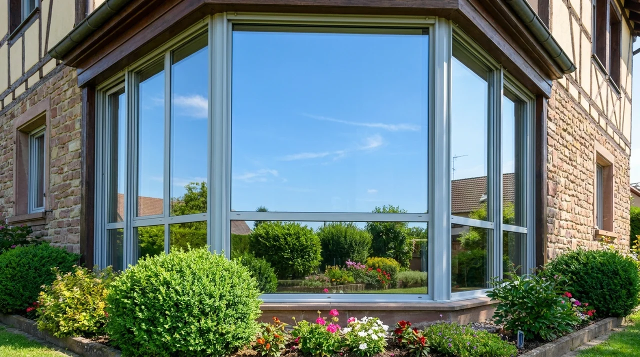 Vitres d'une maison nettoyées sans trace à Sausheim