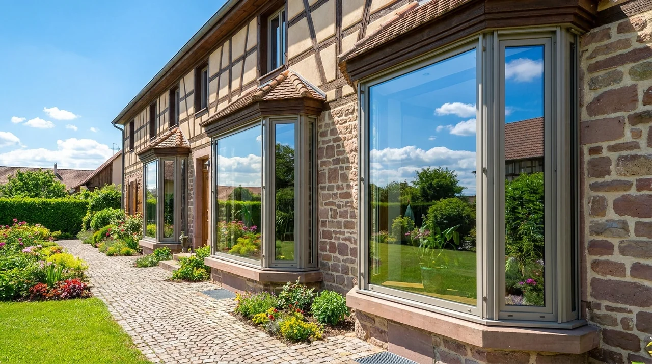 Vitres d'une maison nettoyées sans trace à Zillisheim